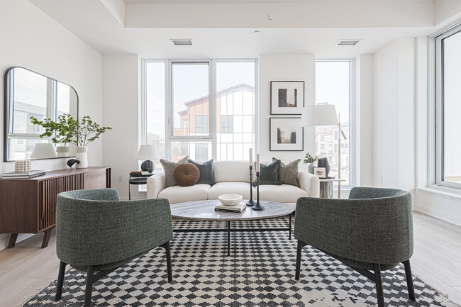 2-Bed, 2-Bath: Living Room - Daniels MPV2