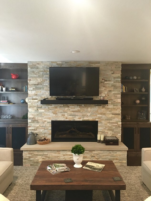 Gas fireplace/built-ins remodeled in 2017 - 2556 S Elizabeth St