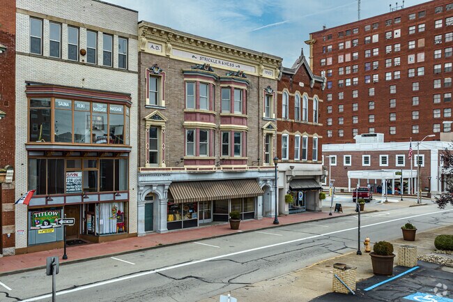 Downtown Uniontown has ornate and beautiful historic architecture.