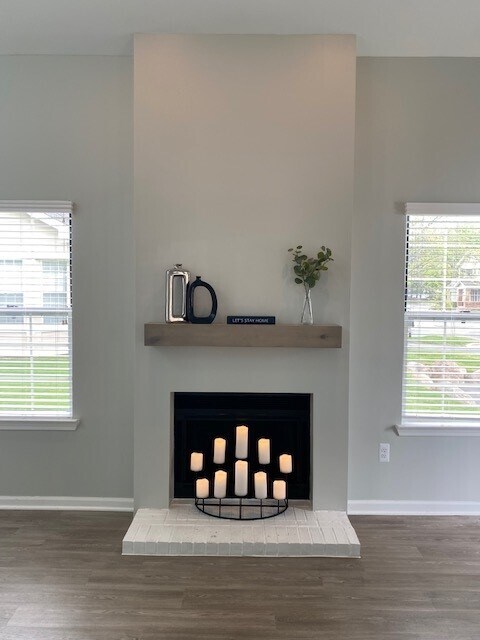 Functioning fireplace in Living Room. - 6616 Bellows Ct