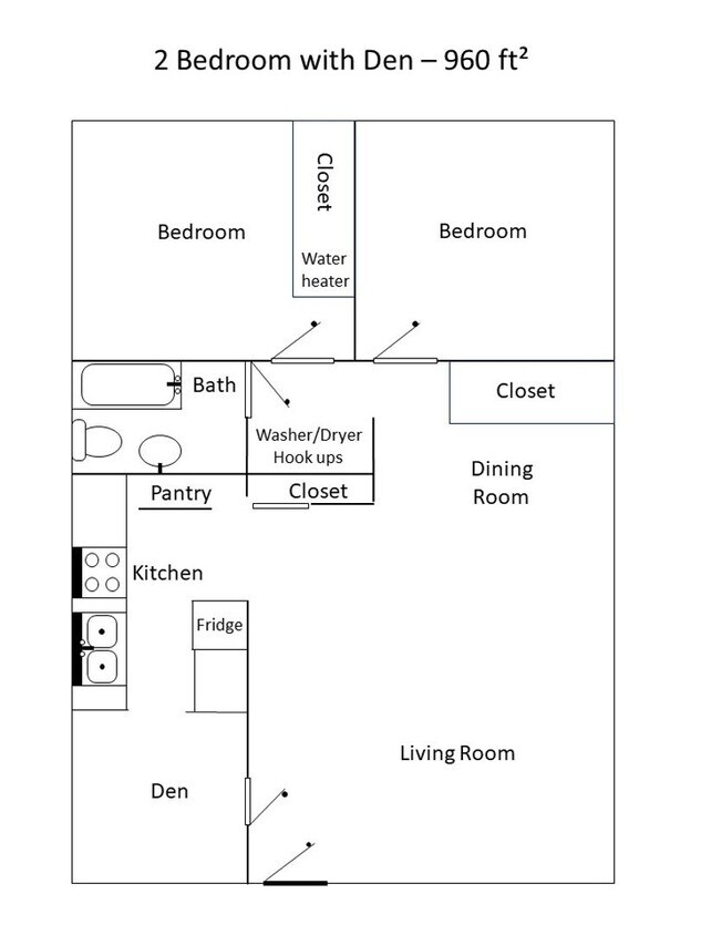 Foto principal - Two bedroom with den! Washer/Dryer in unit!