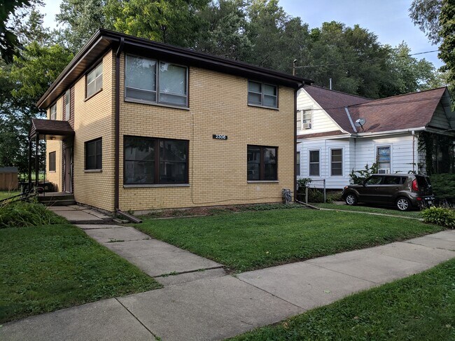 Your private entrance is on the right side of the house, the shared entrance's security door is on the left. - 2306 Hoard Street