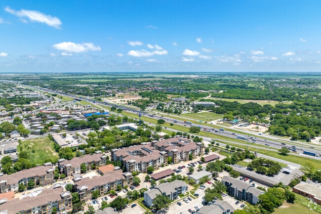 Interstate 35 Next To The Uptown Neighborhood Of San Marcos, TX.