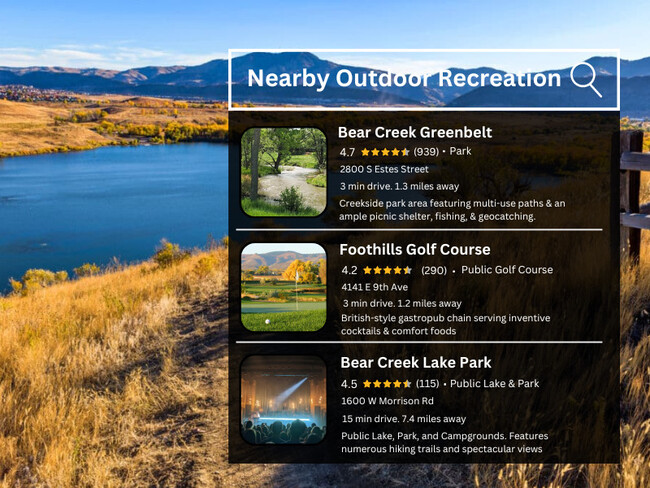 Enjoy the plethora of scenic outdoor destinations and activities; practically by your doorstep! - Bear Valley Village Apartments