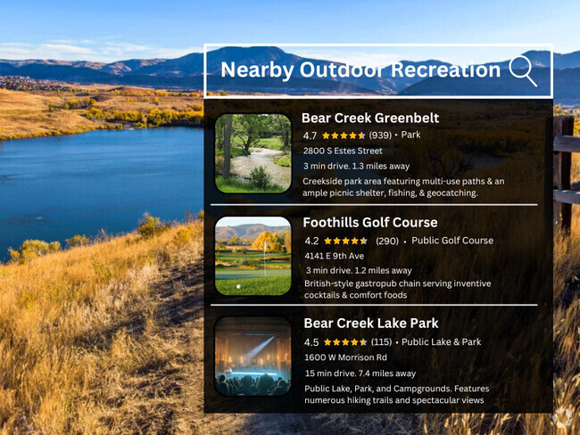 Enjoy the plethora of scenic outdoor destinations and activities; practically by your doorstep! - Bear Valley Village Apartments