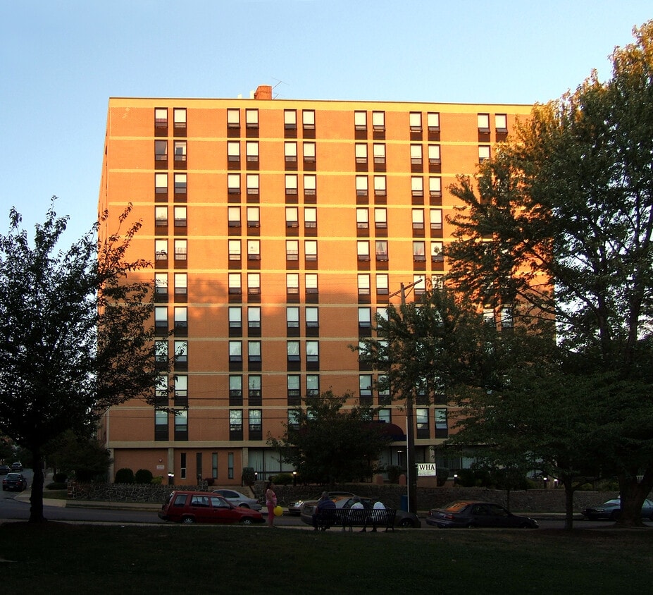 View from the southwest - Baynard Apartments