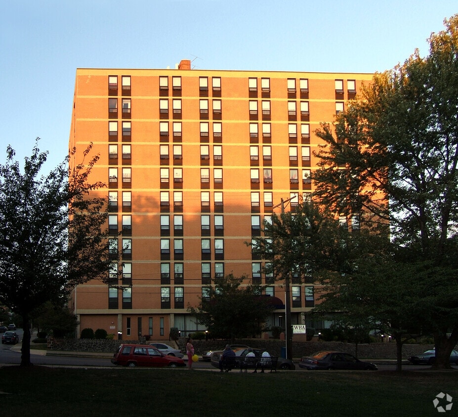View from the southwest - Baynard Apartments
