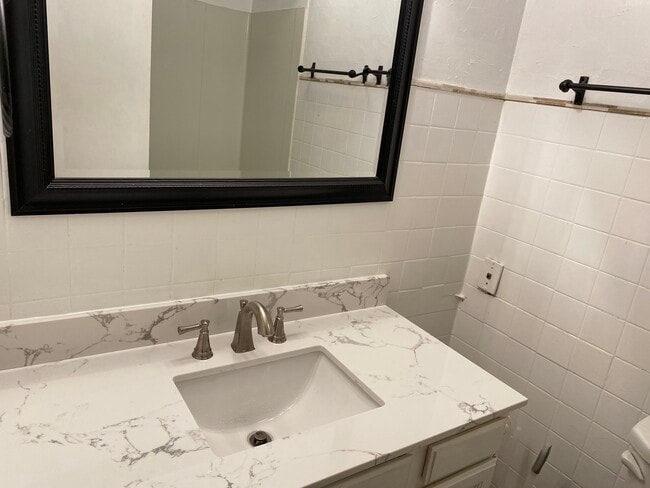 Bathroom; new marble-topped vanity - 2319 N Halsted St