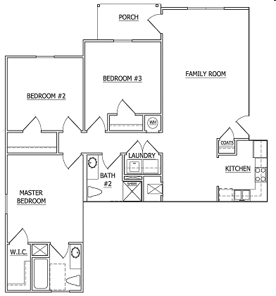 3BR/2BA - Silver Oak Apartments