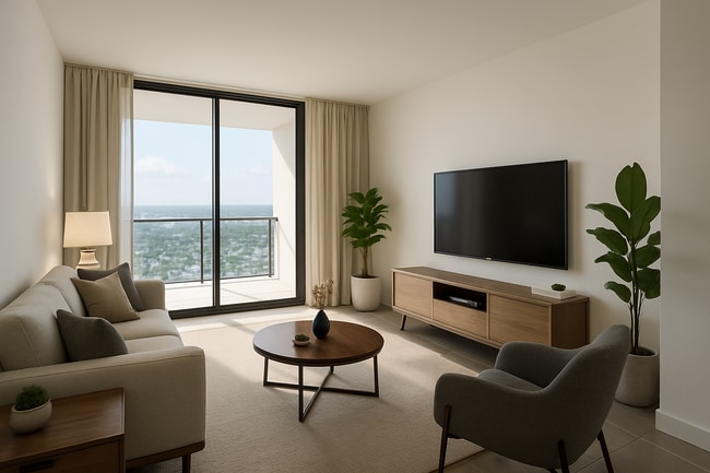 Virtual staging Living room - 1600 NE 1st Ave