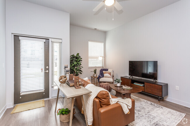 1BR Halston - Living Room - District at 6th Apartments