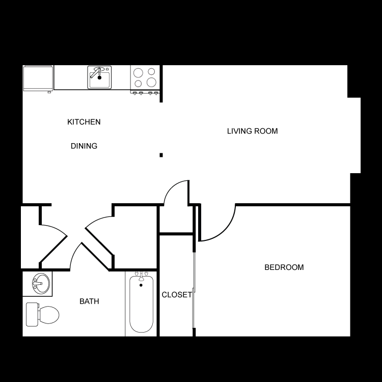 1BR/1BA - Newport Place