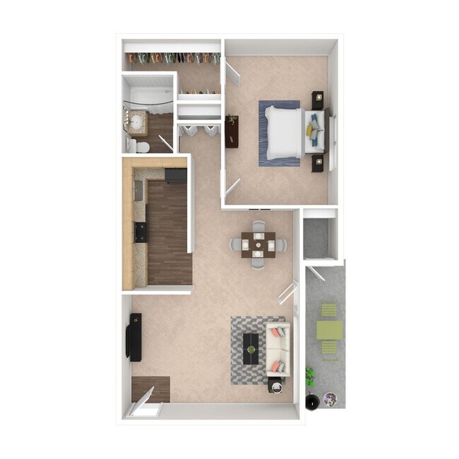 The Pine: Habitaciones - 1: Baños - 1: Rango de pies cuadrados - 768 a 768 - North Shore Gardens