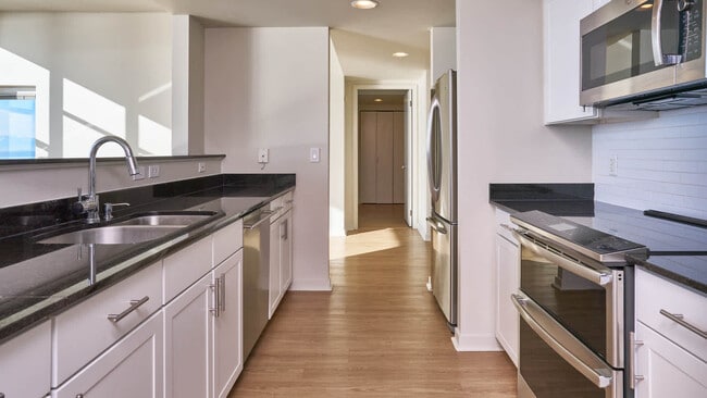 Kitchen with Stainless Steel Appliances - Harbor Steps