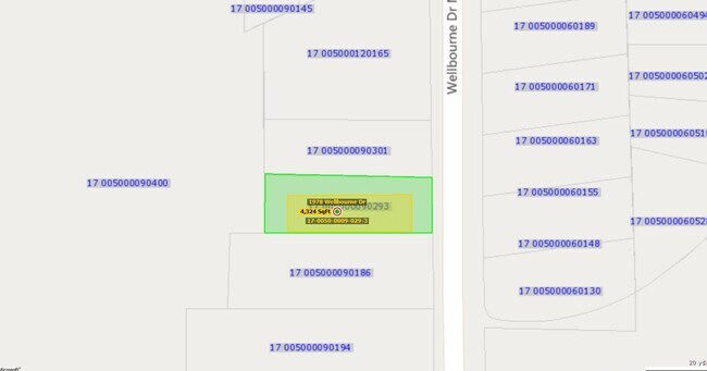 Mapa de la parcela - 1978 Wellbourne Dr