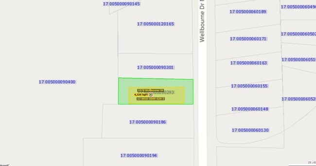 Plat map - 1978 Wellbourne Dr