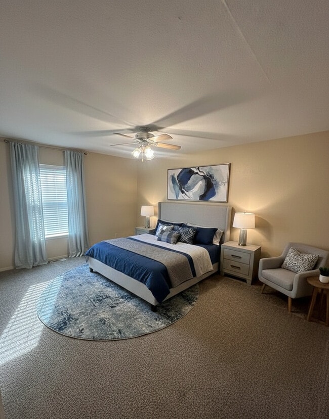 2 bed master bedroom - River Oaks Apartments