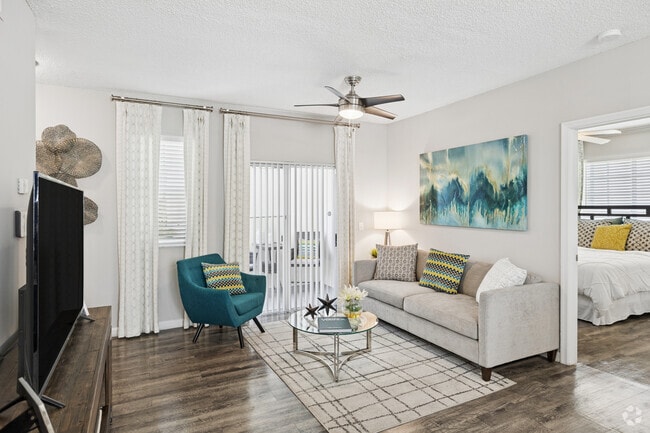 2BR, 2BA - 1165SF - Living Room - The Emerson