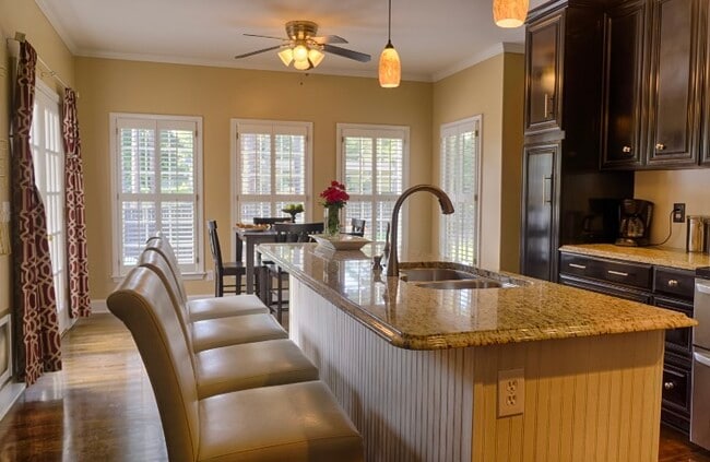 East-In gourmet kitchen - 347 Covered Bridge Pl SW