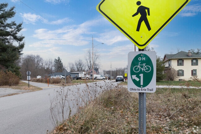 The Ohio to Erie Trail passes directly through Sunbury, Ohio.