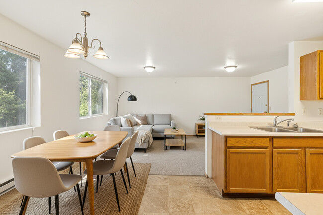 Sample Kitchen / Living - Brookside Park Apartments