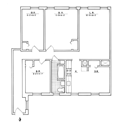 3BR/1BA - 51 E 97th St