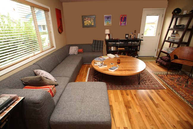 Living room and door to side yard - 5427 SE Tibbetts St
