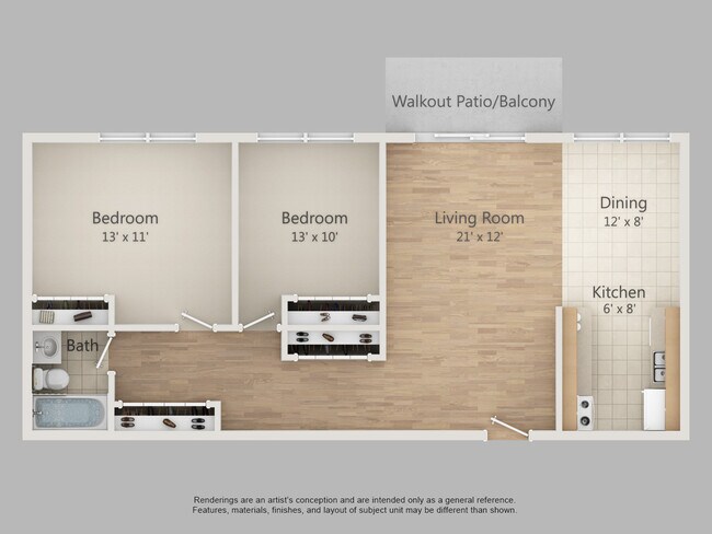 Plano de planta - Brandywine Garden Apartments