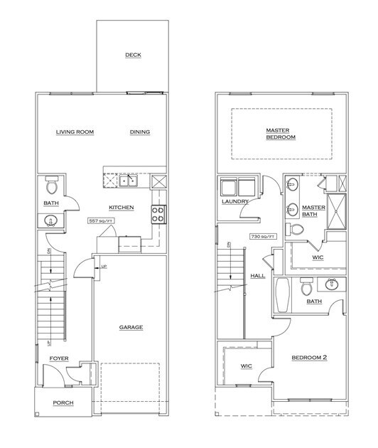 Plano de planta - Eagle Creek Townhomes
