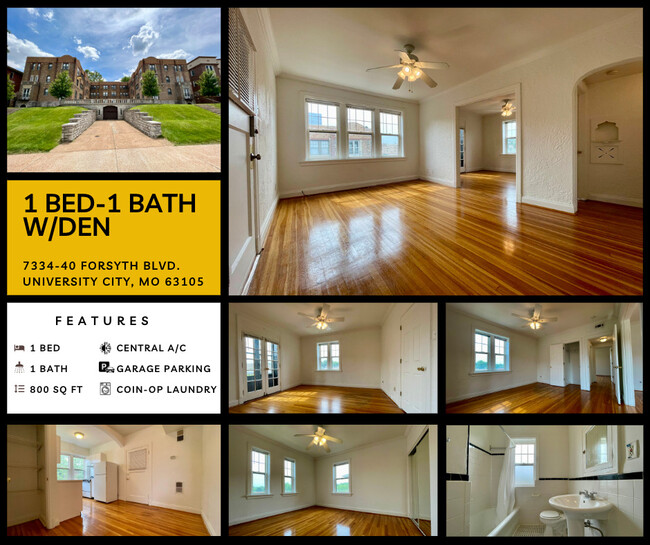 7334-40 Forsyth Blvd. 1 Hab-1 Ba con sala de estar - Philip H. Barron Realty-Clayton & Forest Park