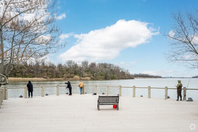 Cast your line out at the fishing docks at Skillman Street Park in Roslyn.