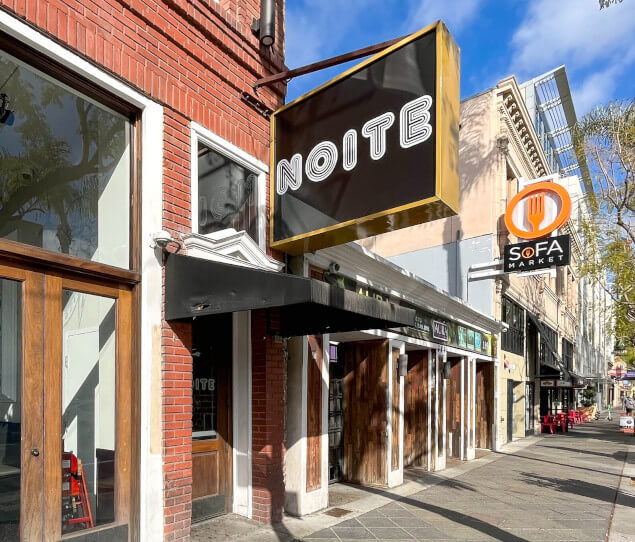 Shops and restaurants in Downtown San Jose