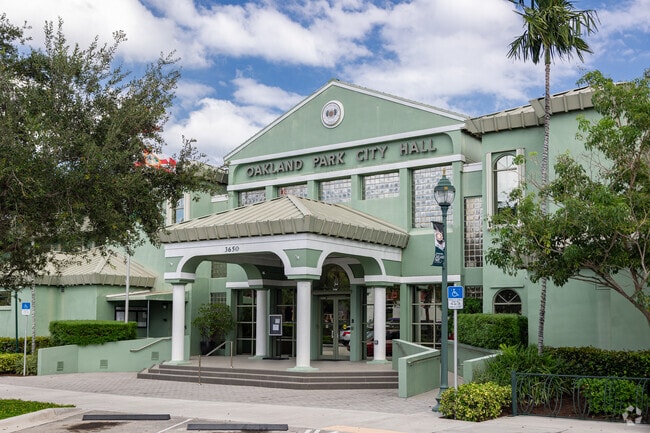 Oakland Park City Hall is located in Downtown Oakland Park.