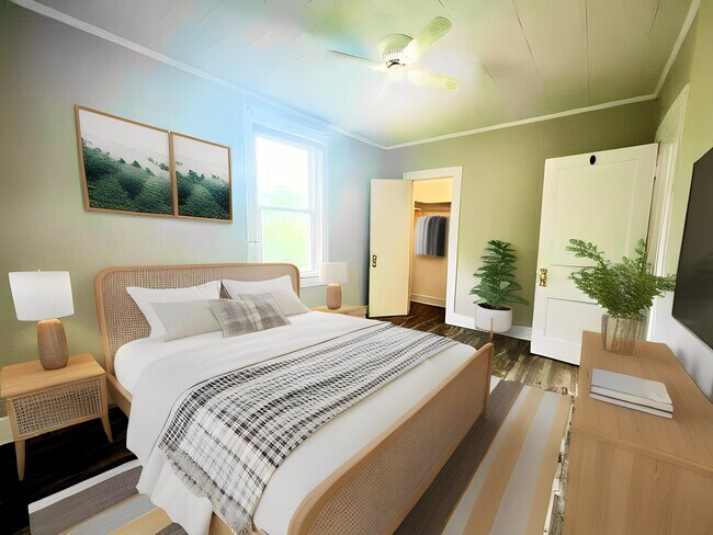 Dormitorio 1 virtualmente escenificado - 212 Westwood Dr