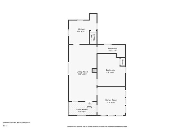 Foto del edificio - Cozy 1-Bedroom, 1-Bath Home in Akron, OH