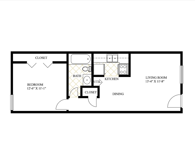 1HAB/1BA - Gator View Apartments