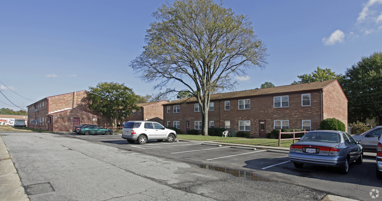 Court View of Building Containing 8 of 24 Apartments Plus Laundry Room - Sebastian Court Apartments