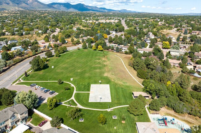 From this viewpoint one can see how big Golden Hills Park is which is in Rockrimmon neighborhood