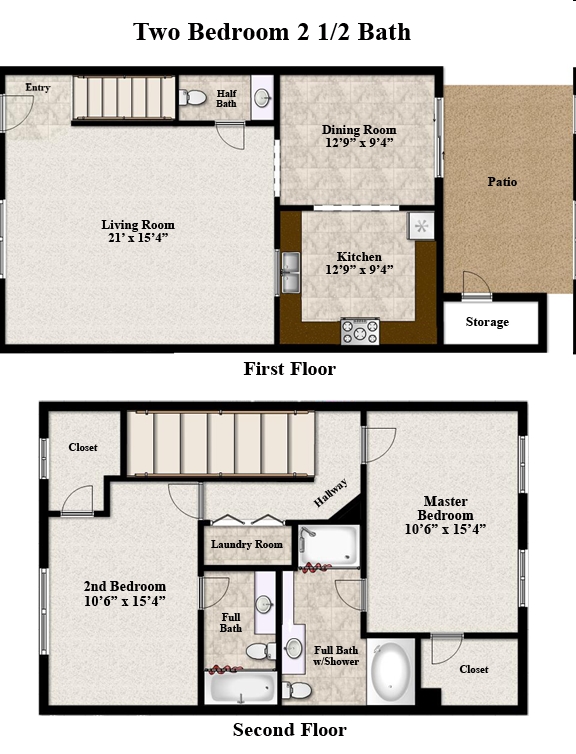 2BR/2.5BA - Mill Creek Townhomes