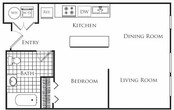 1BR 1Bath Base A