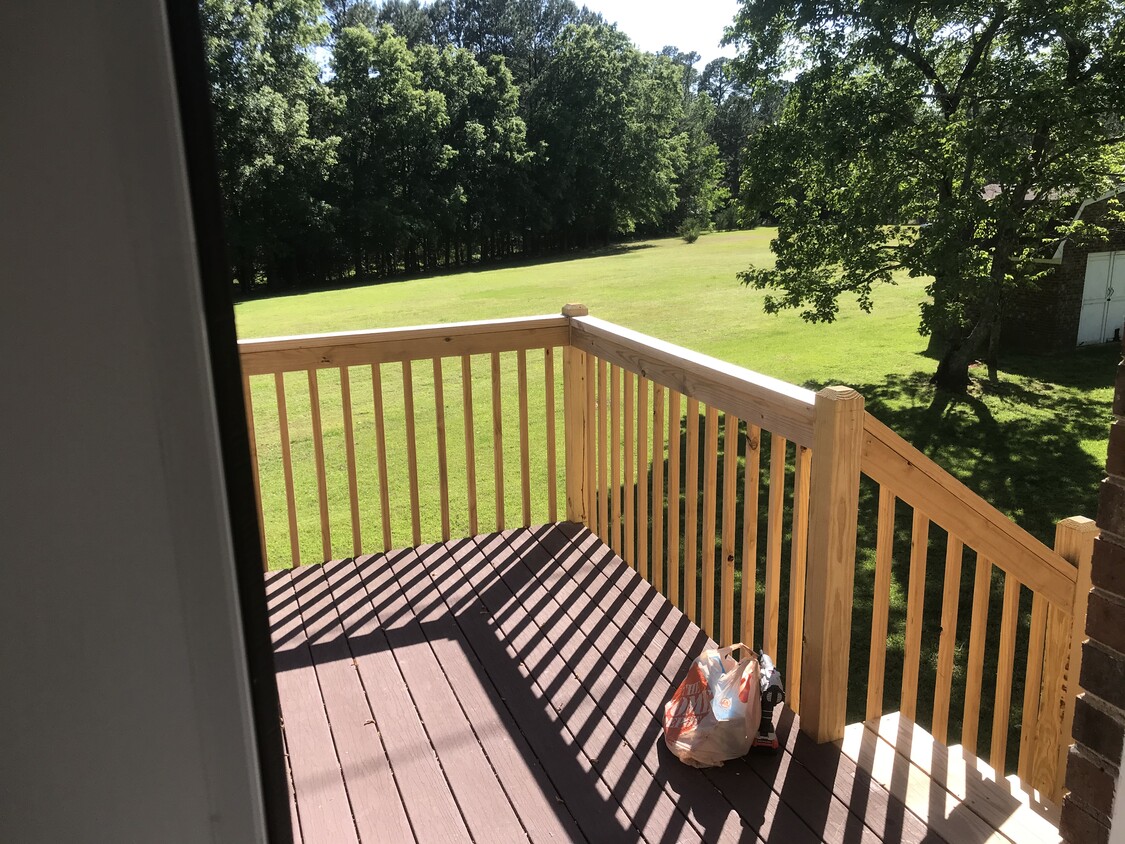 Deck view and Green Space - 4617 Yates Mill Pond Rd