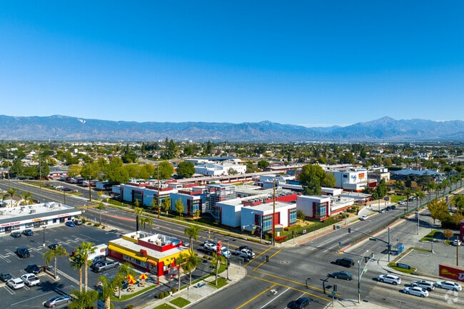 Mountain views from Colton High School.