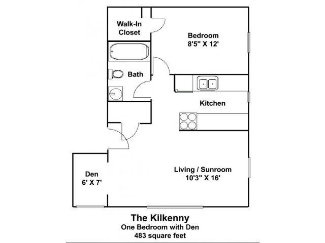 1BR/1BA - Jameson Apartments