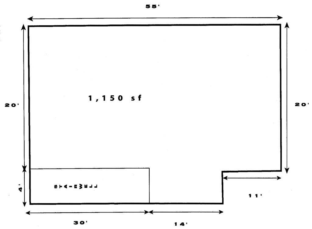Ground Floor, 1,150 SF - 14 Spring St
