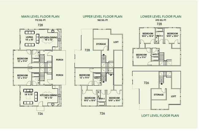Plano de planta - 703-732 N Columbia St