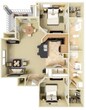 Renovated-Two Bedroom, Two Bathroom, 1043 SQFT
