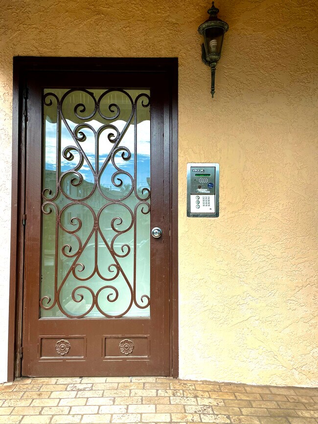 Entrance to main building (gated/ Intercom) - 1540 Brockton Ave