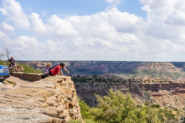 Palo Duro Canyon stretches out below.