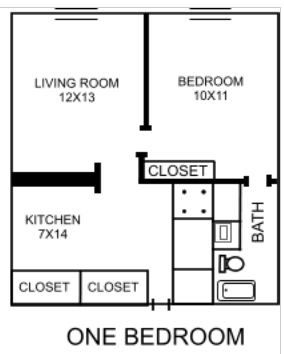 1HAB/1BA - St. John Neumann Apartments