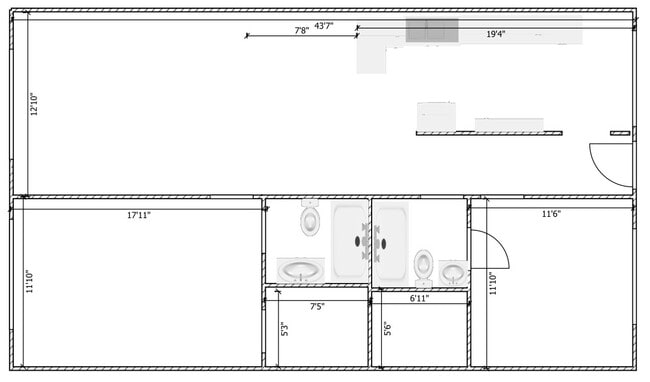 Floor Plan with Measurements - 2310 Elm Ct Townhome